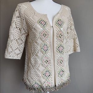 EDIE CROCHET KNIT CARDIGAN AMAZING CONDITION